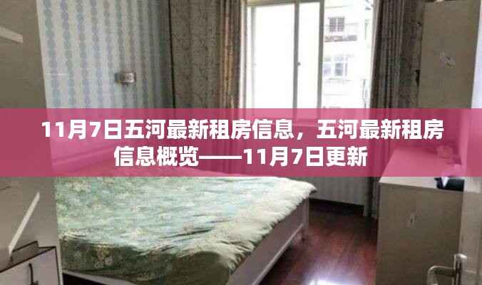 五河最新租房信息更新,11月7日概览