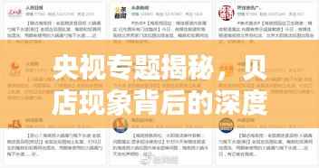 央视专题揭秘,贝店现象背后的深度解析