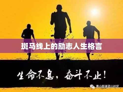 斑马线上的励志人生格言