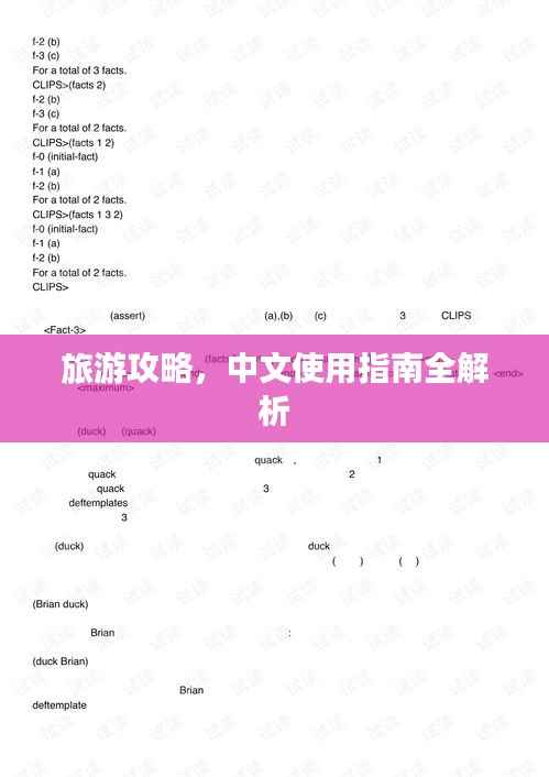 旅游攻略,中文使用指南全解析